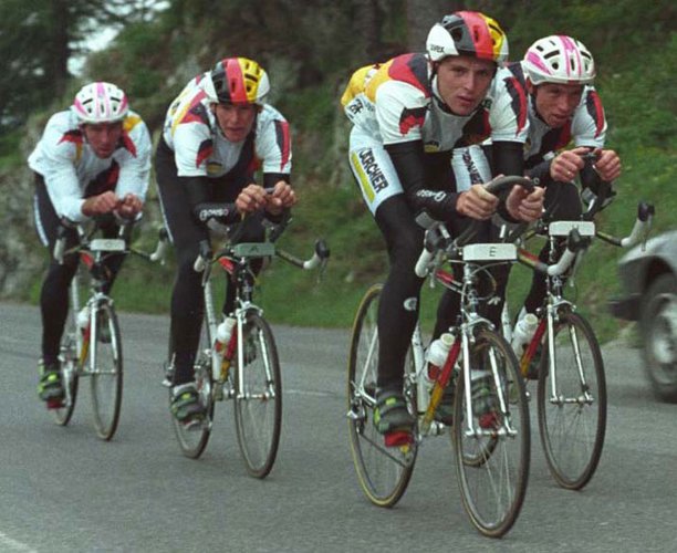 The German National Team using SRM Power Meters in 1991